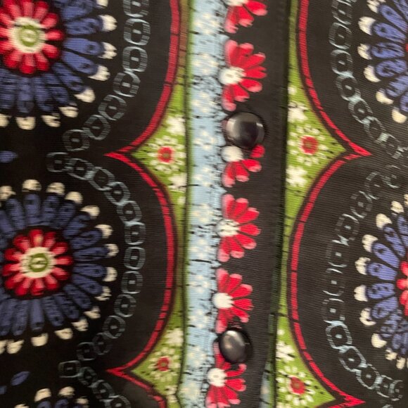 Ulla Popken Black with Buttons 28/30 Women's Tunic Top 100% Cotton - Picture 6 of 7